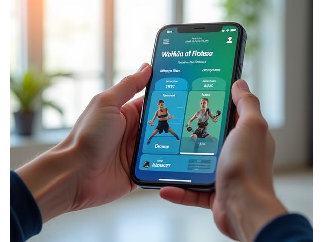 Interaktivni fitnes program na pametnom telefonu.
